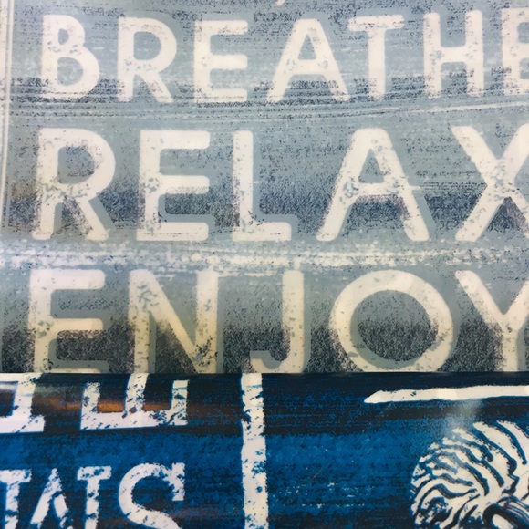 Ocean Rules Peva Shower Curtain Ombré Blue Beach - Picture 2 of 16